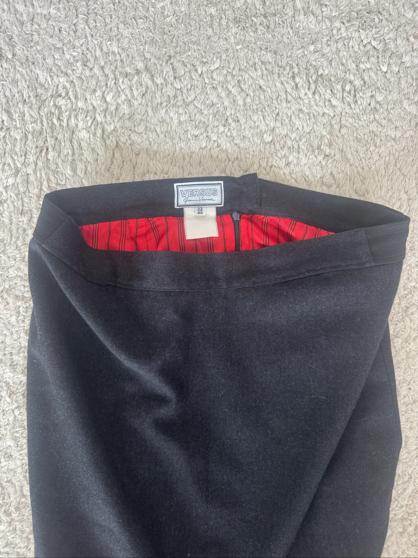 Vintage zwarte kokerrok wolmix IT46 Designer Classic – photo 2